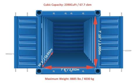 40 Foot Shipping Containers Loading And Dimensions Movehub