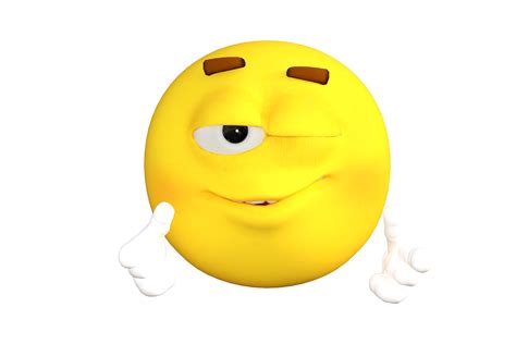 Wink Yellow Emoji With White Hands Free Image Download