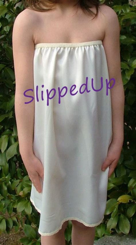 Tutu Slip Teen Size Ivory Stretch Satin Tutu Dress Slip