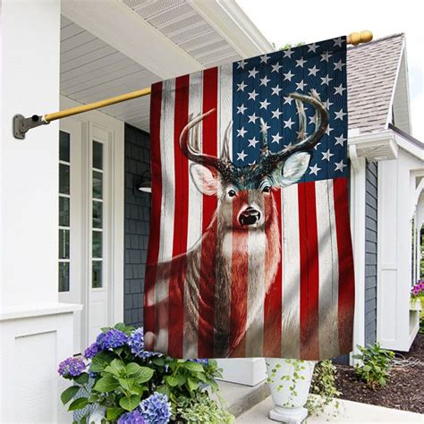 Deer American Flag Lha1842f Flagwix In 2022 Printing Double Sided