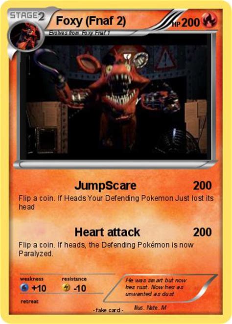 Pokémon Foxy Fnaf 2 2 2 Jumpscare My Pokemon Card