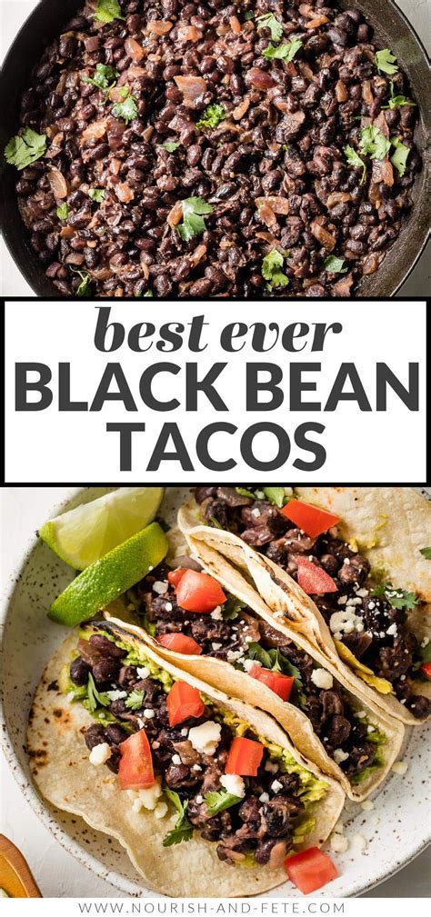 Simple Black Bean Tacos Recipe In 2021 Quick Weeknight Meals Black