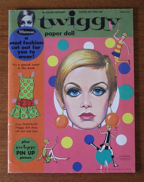 Whitman Twiggy Paper Doll Set 1967 Paper Dolls Book Vintage Paper