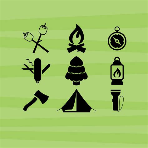 Camping Vector Icons Download Free Vector Art Stock Graphics And Images