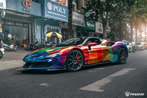 Ferrari Sf90 Colorful Wrap Wrapstyle