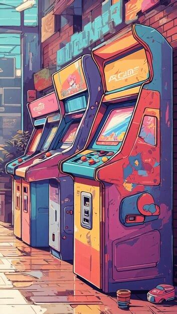 Premium Ai Image Retro Arcade Poster In Vibrant Color