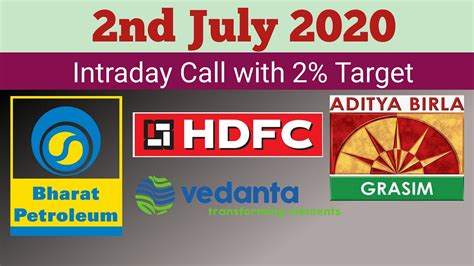 Try mutual fund with halal sector like infrastructure, energy, food and consumer etc. Best Intraday Trading stocks for 2nd July 2020 | Intraday ...