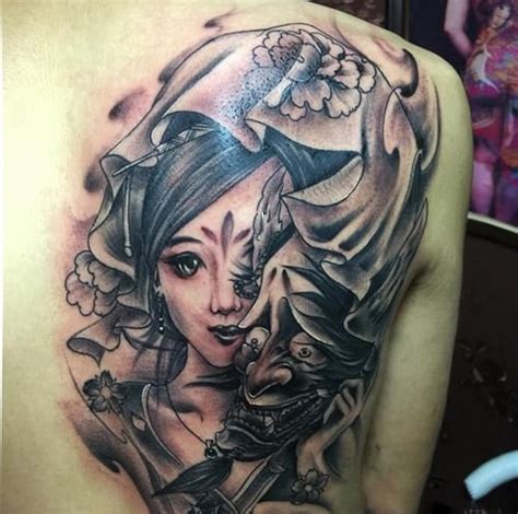 Tuấn anh · irezumi, yakuza tattoo, blackwork, geisha, samurai tattoo, . Hình Xăm Mặt Quỷ Nửa Lưng Đẹp Nhất ️ Tattoo Full Lưng