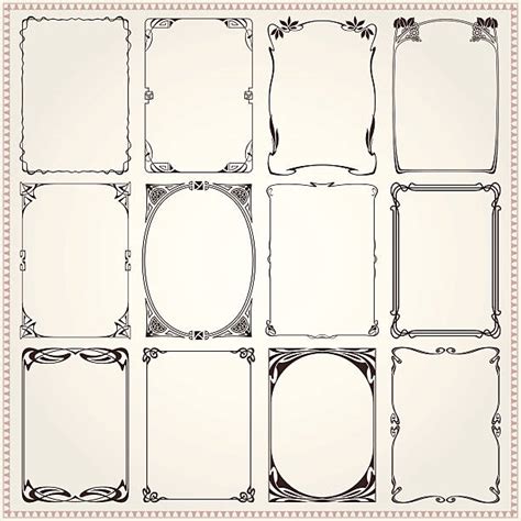 Art Nouveau Border Illustrations Royalty Free Vector Graphics And Clip