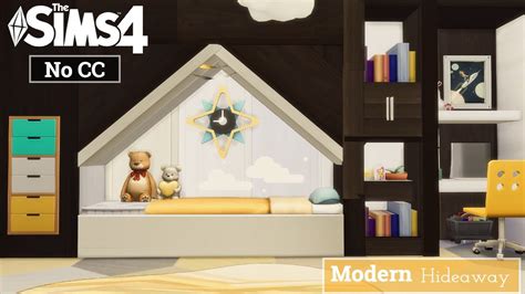 Modern Hideaway No Cc Stop Motion The Sims 4 Speed Build Youtube