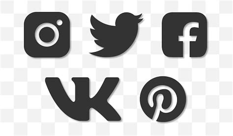Premium Vector Instagram Facebook Twitter Pinterest Vk Youtube Social