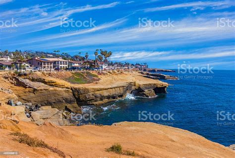 Rugged Coastline Point Loma Sunset Cliffs Park San Diego Stock Photo
