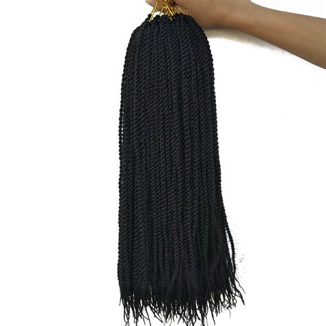 senegalese twist 1b black crochet braids hair heat resistant fiber syn rosebony