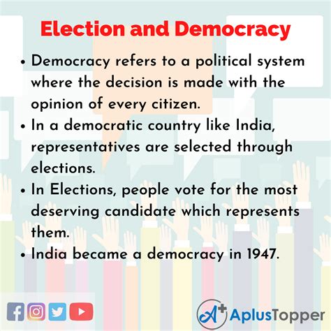 Essay On Election And Democracy Election And Democracy Essay For