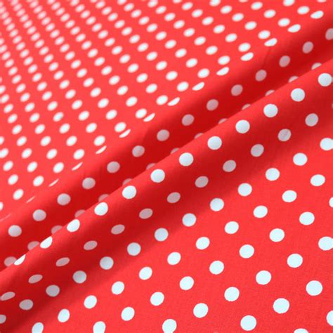 Large Polka Dot Cotton Red Fabrics Galore