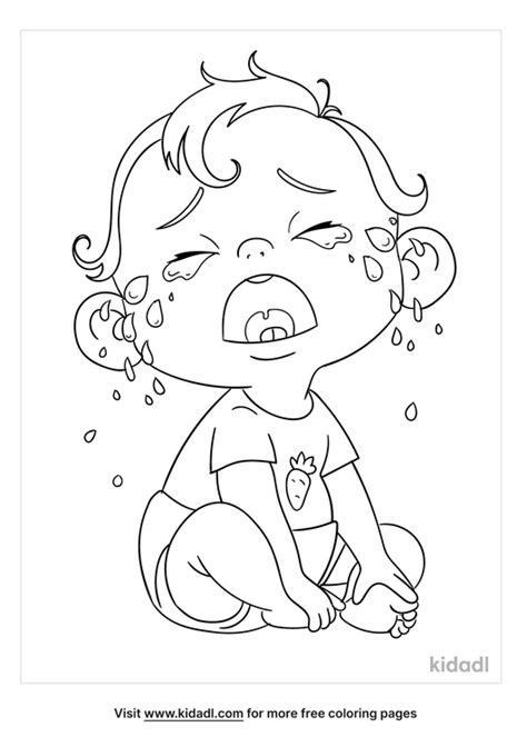 Crying Coloring Pages Coloring Home
