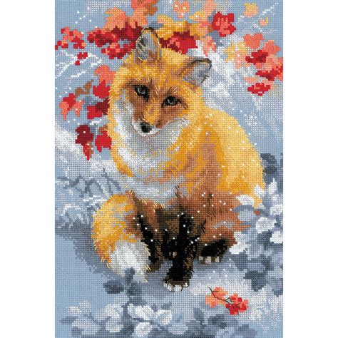 Fox Counted Cross Stitch Kit 825 X 1175 14 Count