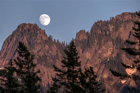 Brett Cole Photography Full Moon Over Mountains Near Nahunta Falls