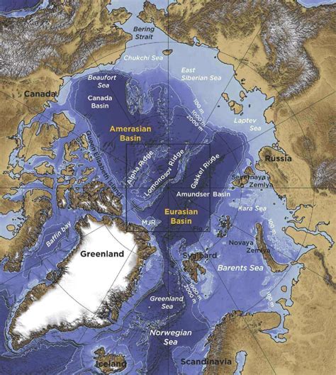 Arctic Ocean Bathymetry Map Mapas Geograficos Cartograf 237 A Mapas Riset