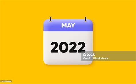 Ikon Bulan Mei Jadwal Acara Tanggal Mei Ikon 3d Agenda Kalender Vektor
