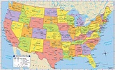 Printable Large Attractive Cities State Map of the USA | WhatsAnswer