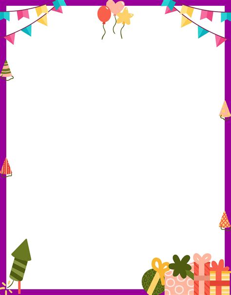 10 Best Free Printable Happy Birthday Borders Pdf For Free At Printablee