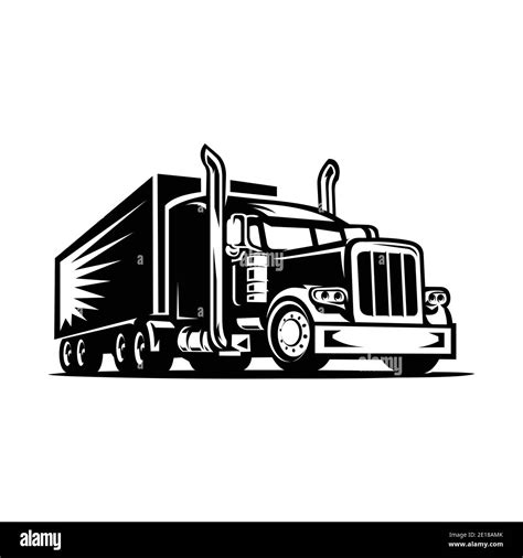 Semi Truck 18 Wheeler Vector Image Isolated Stock Vector Image And Art