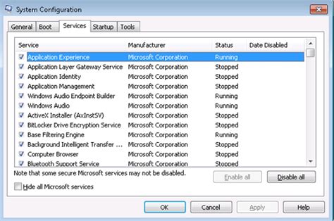 Hp Pcs Using Microsoft System Configuration Windows 7 Hp