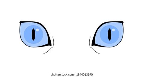 Alarmed Awake Expressions Cat Blue Eyes Stock Vector Royalty Free