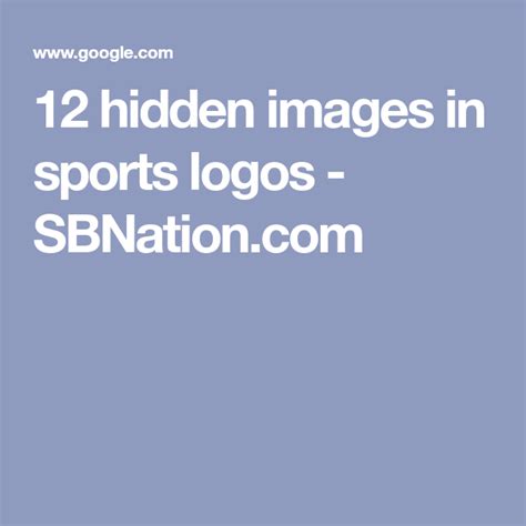 12 Hidden Images In Sports Logos Hidden Images Sports Logo Logos