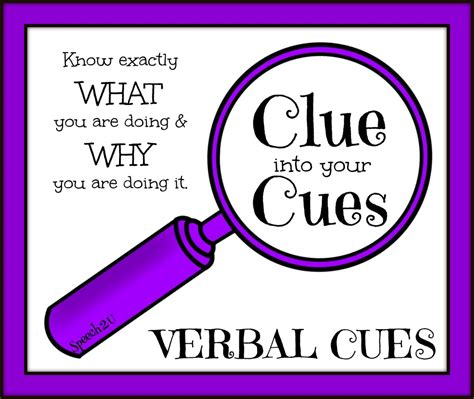 clue into your cues verbal cues speech 2u