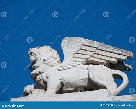 Winged Lion Stock Image Image Of Winged Gospel Rooftop 11264133