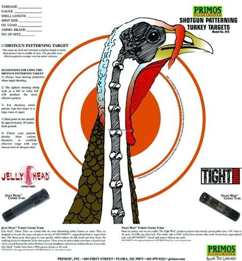 Primos Shotgun Patterning Turkey Target W X Ray 10 75 X 11 5 12 Pack