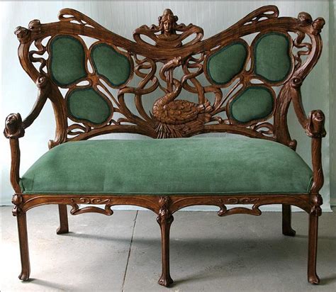 Carved Art Nouveau Settee Life Sized And Gorgeous With Images Art