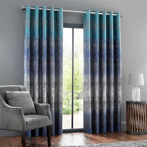 No matter whether for your personal bedroom, living room or toilet, curtains and blinds can supply just as a great deal to the design of the space since the get influenced to seek out the right pair for your room by searching these pictures of sophisticated types. Marina Blue Ombre Eyelet Curtains | Dunelm | Blue eyelet ...
