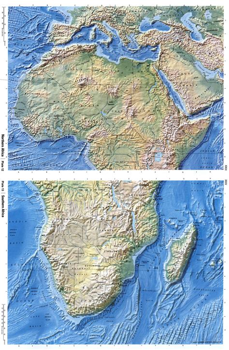 Large Detailed Relief Map Of Africa Africa Mapsland Maps Of The World