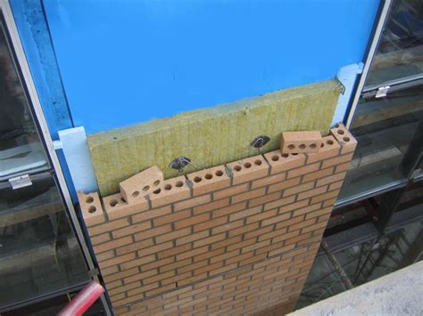 Again a copy of a full brick wall can be achieved with a half brick or snapped header. Thermal bridging at brick ties - Construction Canada
