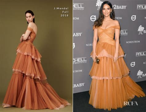 Olivia Munn In J Mendel 2018 Baby2baby Gala Red Carpet Fashion Awards