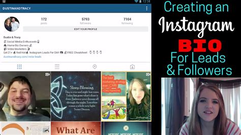 They show many aspects of their life together with their followers. Creating an Instagram Bio that Attracts Leads and ...