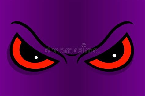 Angry Eyes In Cartoon Vector Illustration Stock Vector Image 59844314