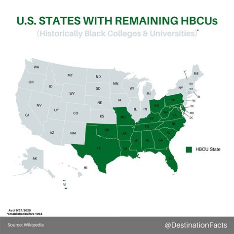 Us States With Hbcus Historically Black Colleges And Universities