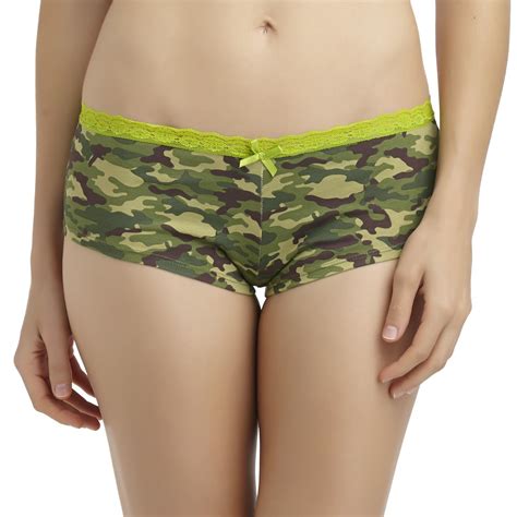 Joe Boxer Womens Lace Waist Hipster Panties Camouflage Clothing