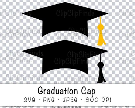 Graduation Cap And Tassel Svg Vector Cut File Jpeg On White Etsy