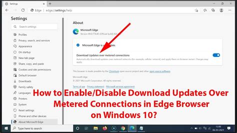 How To Enabledisable Download Updates Over Metered Connections In Edge