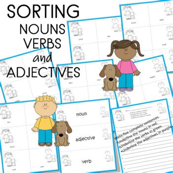 In grammar it's important to learn to identify nouns and verbs in sentences. Nouns, Verbs, and Adjectives First Grade by Time Saving Divas | TpT