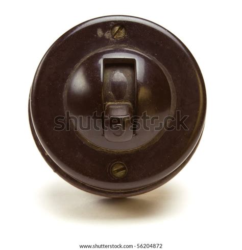 Old Vintage Bakelite Light Switch Isolated Stock Photo Edit Now 56204872