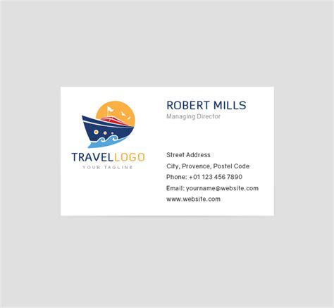Travel Agency Business Card Template