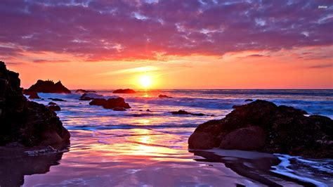 🔥 Download Ocean Sunset Wallpaper Desktop Background Mountain Lake By