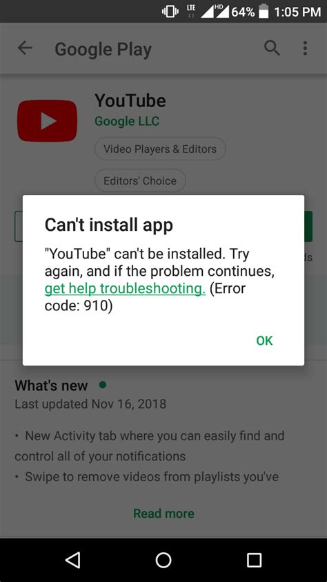 If your date is incorrect, you won't be able to connect to the whatsapp servers to download your media. installation - Why is Play Store showing "Can't install ...