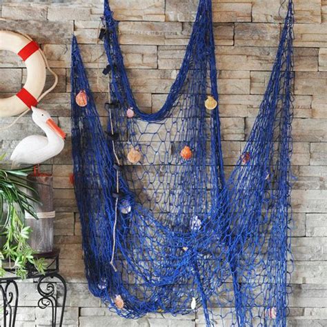 Please do the measurement of your gazebo before placing an order to make sure it fits. Nautical Fishing Net Seaside Hanging Wall Beach Party Sea Shells Home Garden Decor Design ...